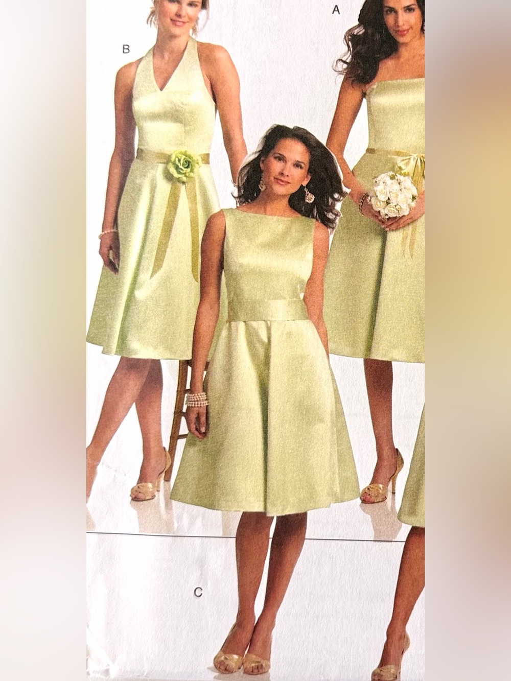 Uncut Butterick Fit n flair Dress neckline & sleeve variations Pattern sz 8-14 - Picture 9 of 16